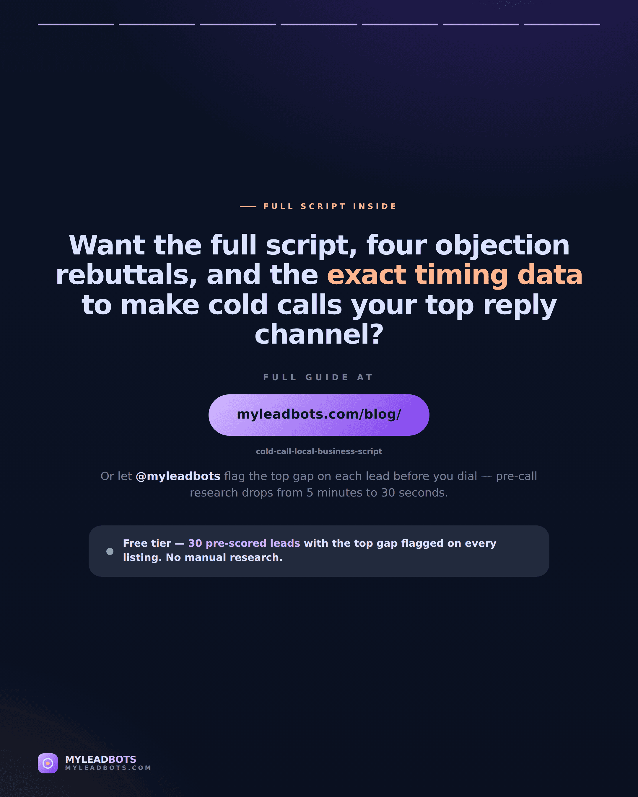 Cold Call Local Businesses: Script, Objections, Timing — slide 7