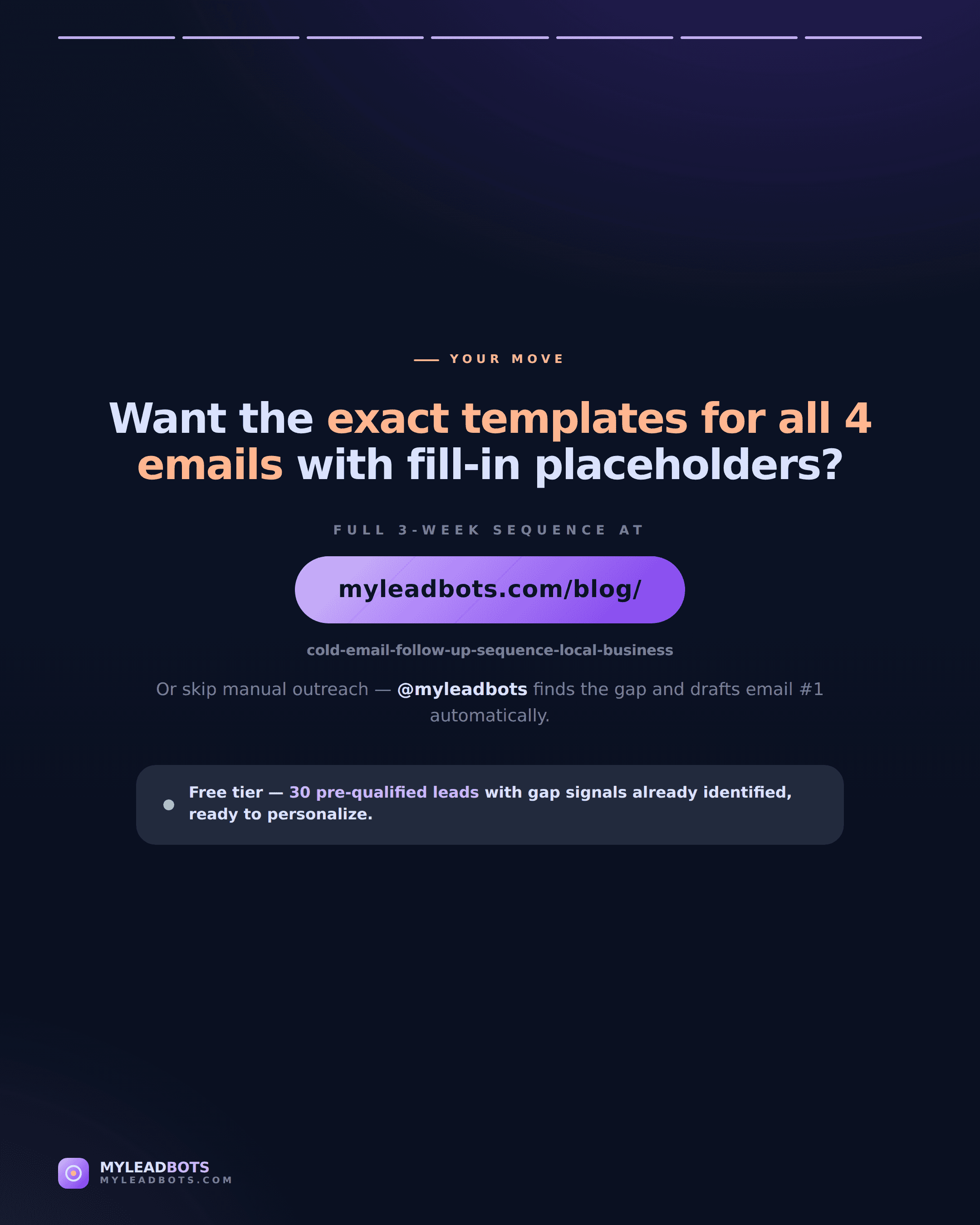 Cold Email Follow-Up Sequence for Local Business Leads (2026) — slide 7