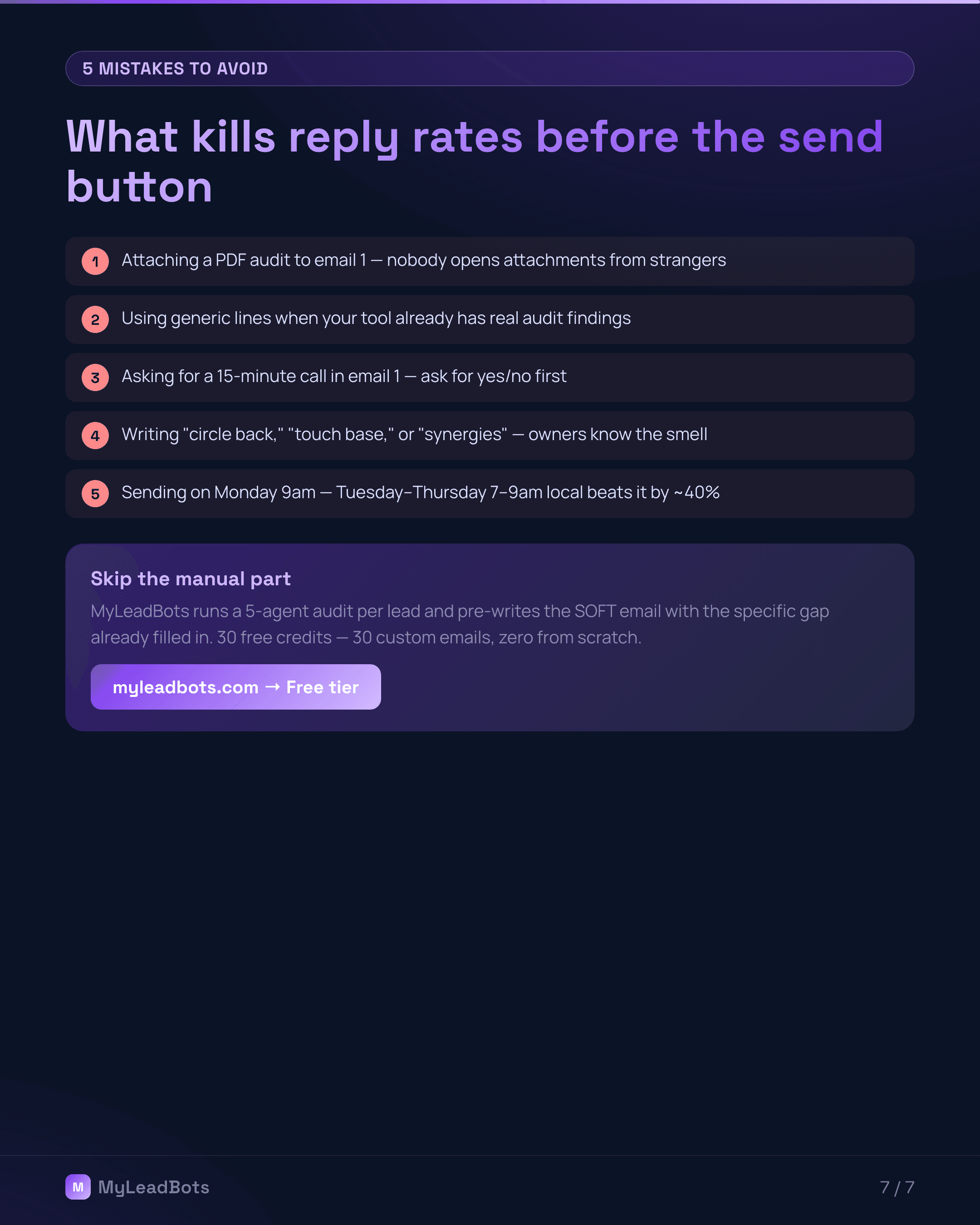 Cold Email Templates for Local Businesses (2026) — slide 7