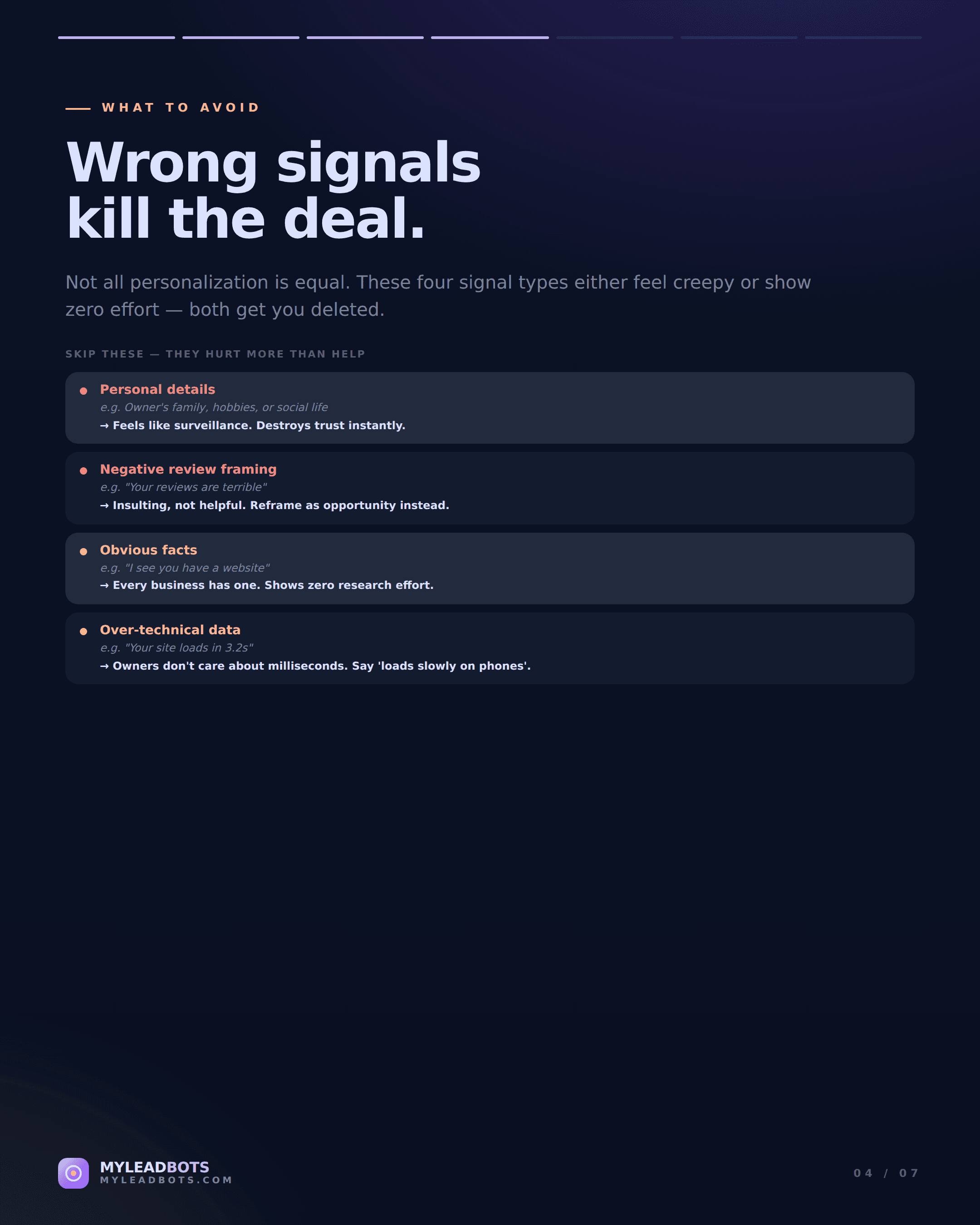Cold Outreach Personalization for Local Businesses: The Agency Workflow — slide 4