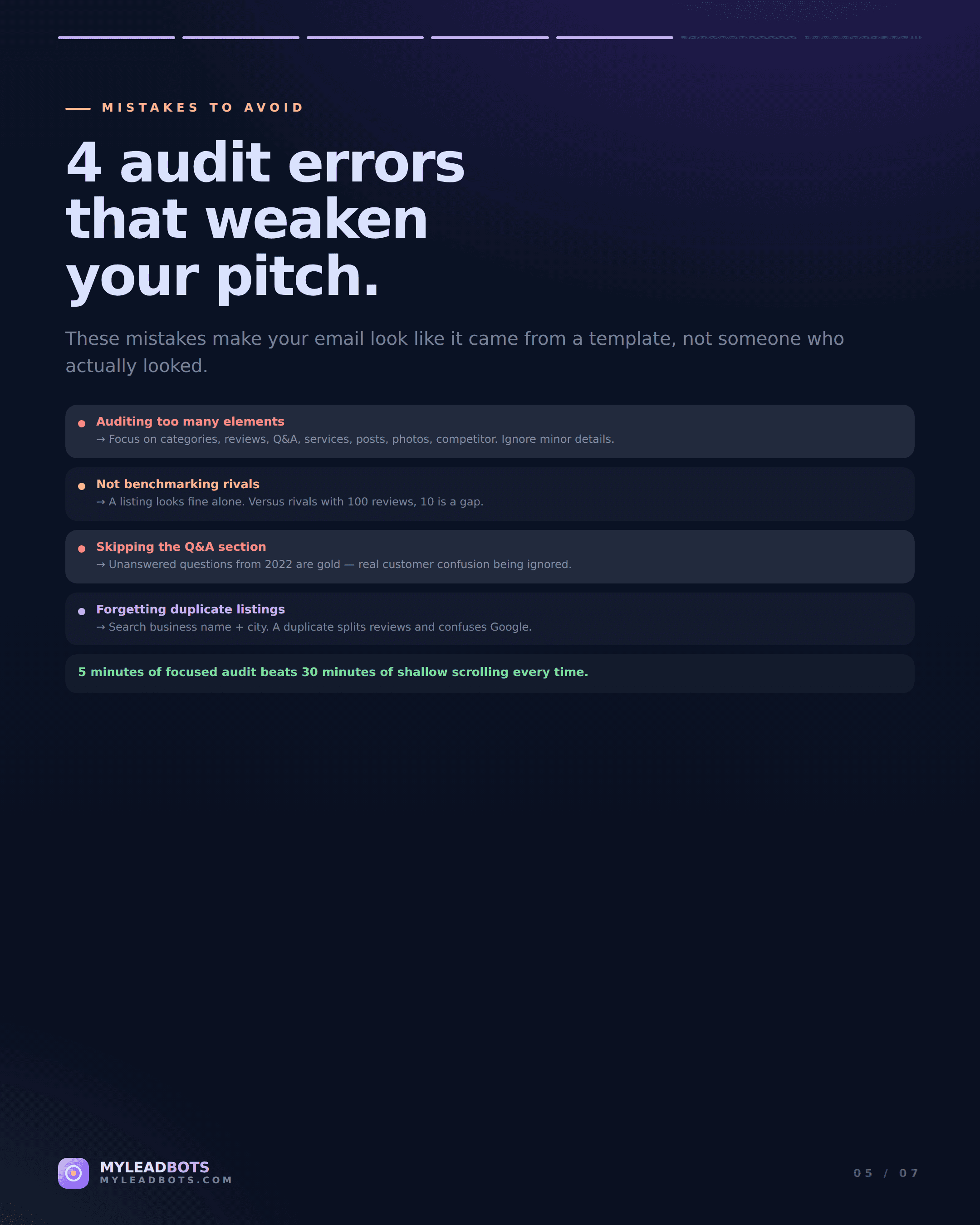 Google Business Profile Audit Checklist for Local Agencies — slide 5