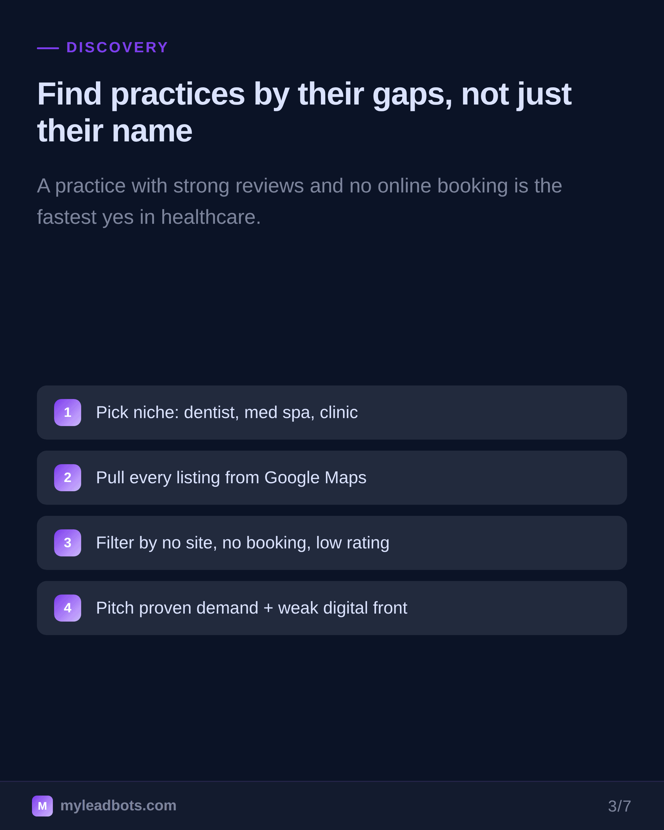 Lead Gen Tool Features for Finding Local Healthcare Clients — slide 3