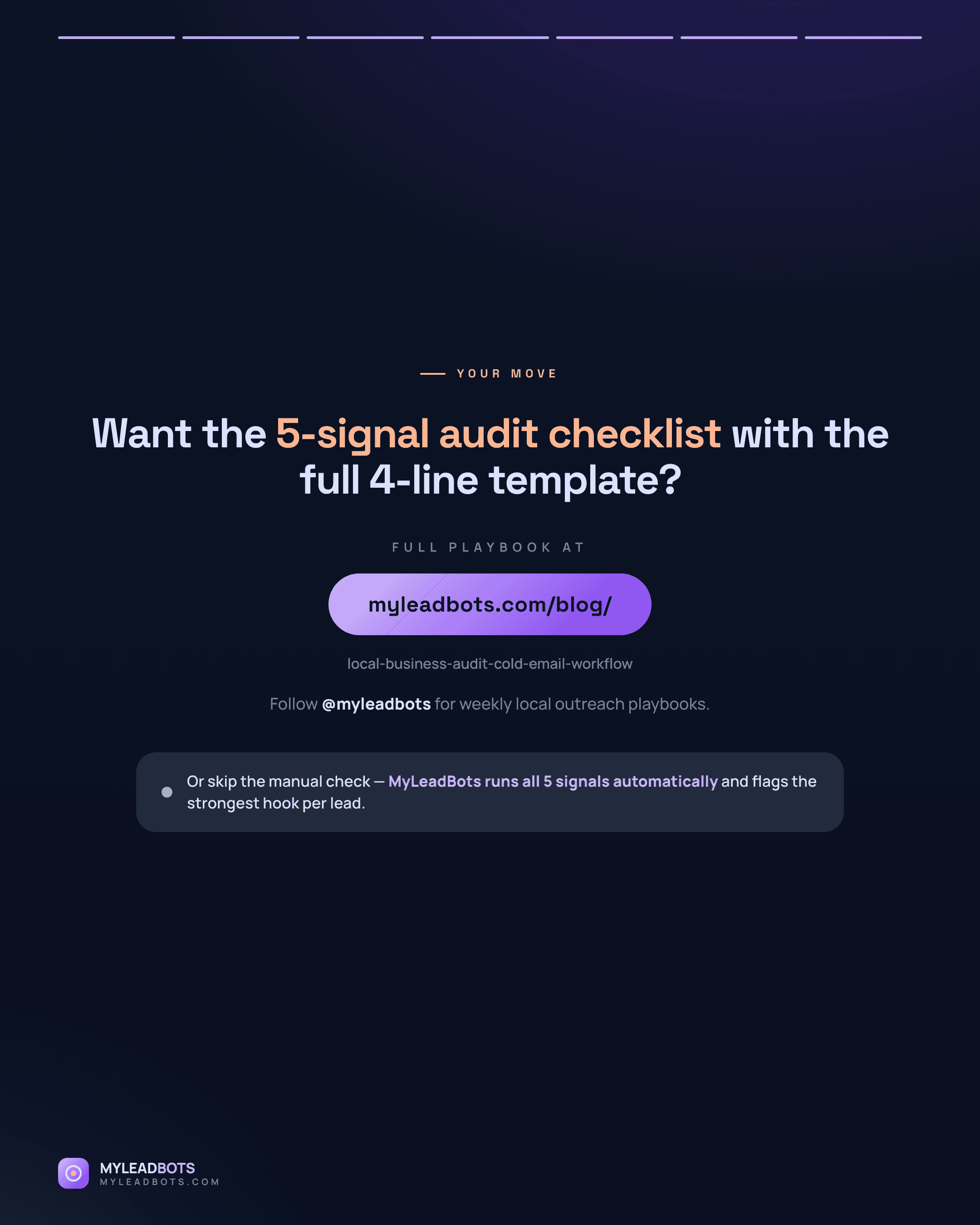Turn a Local Business Audit Into Cold Email That Gets Replies — slide 7