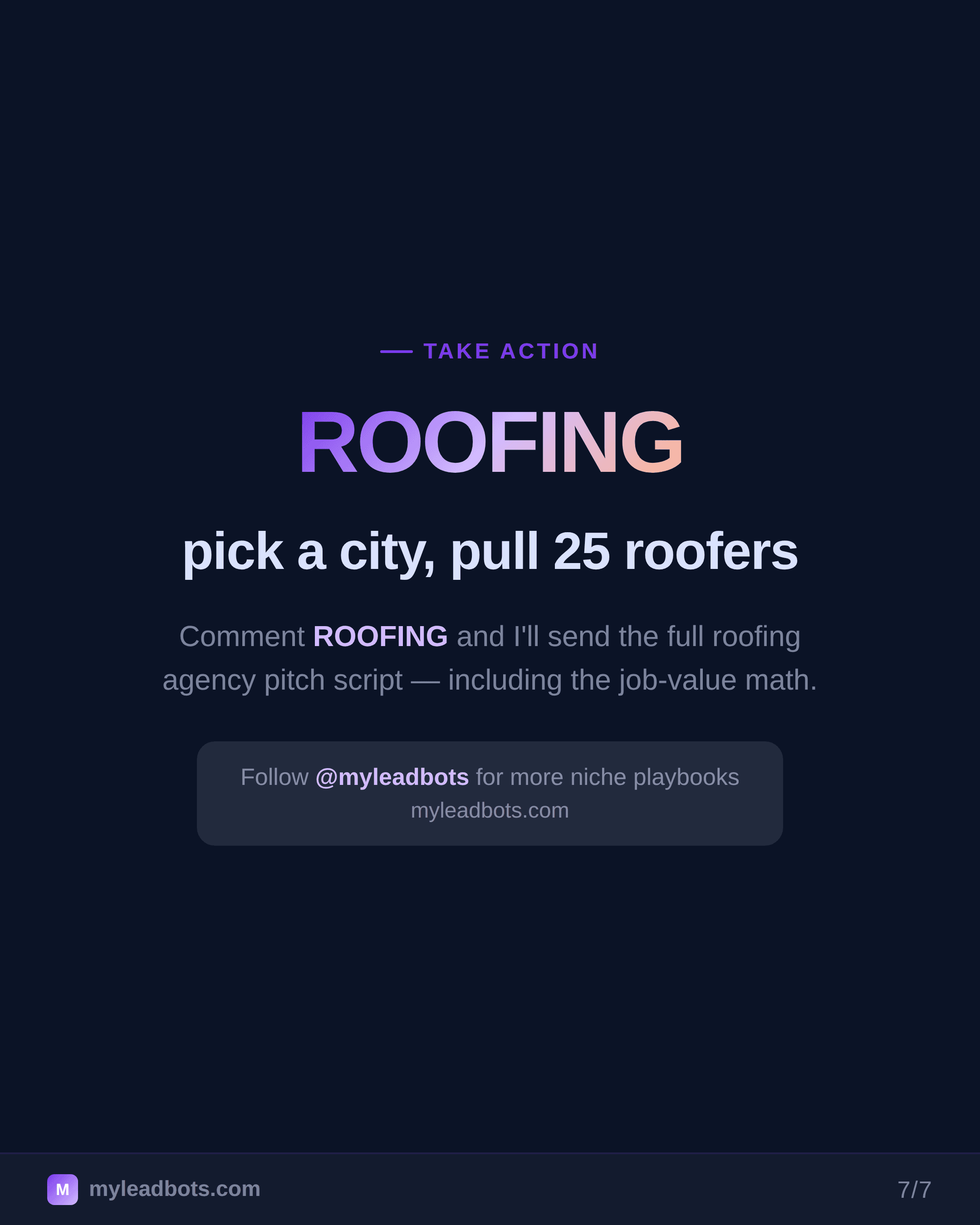 Roofing Contractor Lead Generation: Agency Playbook (2026) — slide 7