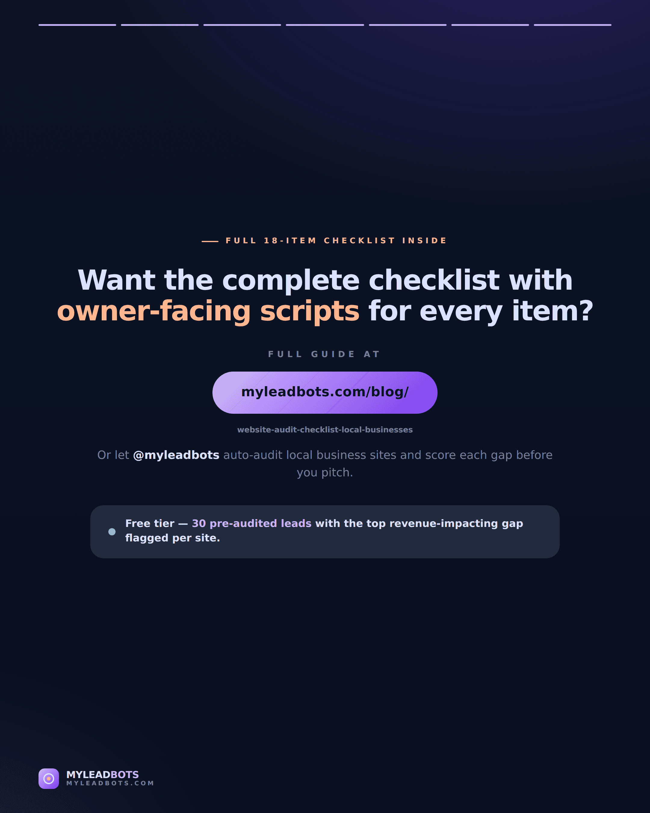 Website Audit Checklist for Selling to Local Businesses — slide 7